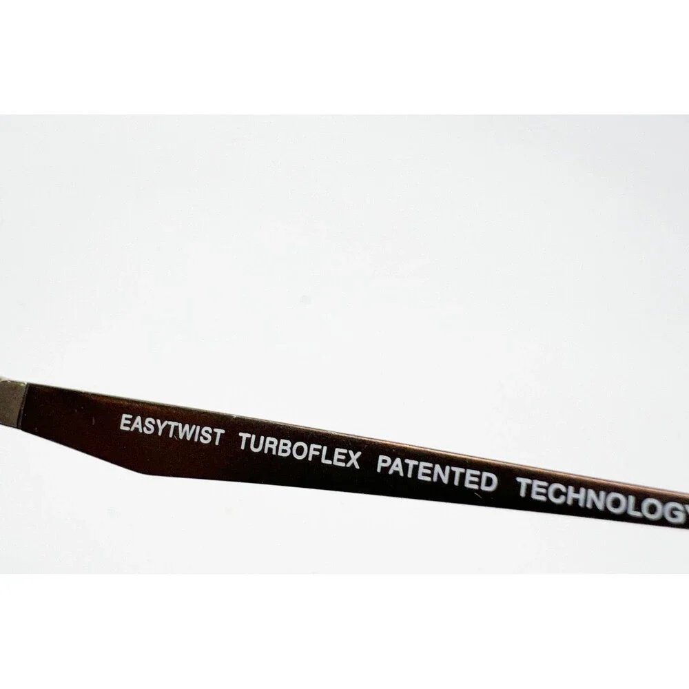 EasyTwist Eyeglass Frames Mens Brown Metal Rectangular 48-17-135